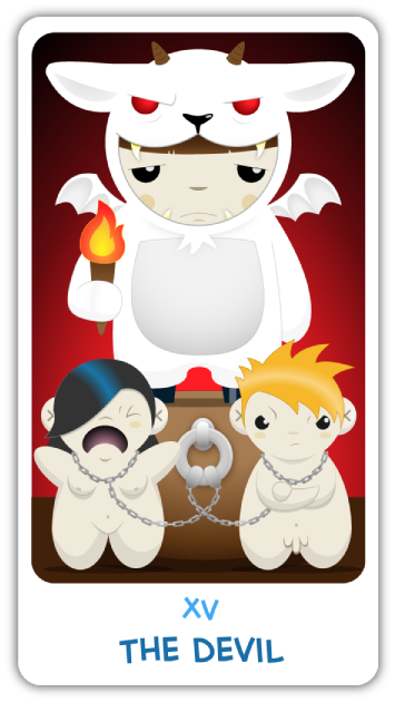 The Chibi Tarot - Major Arcana - XV The Devil