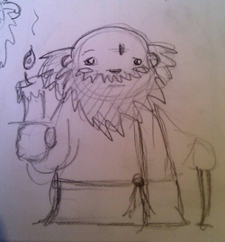 Chibi Tarot IX - The Hermit - Sketch 02